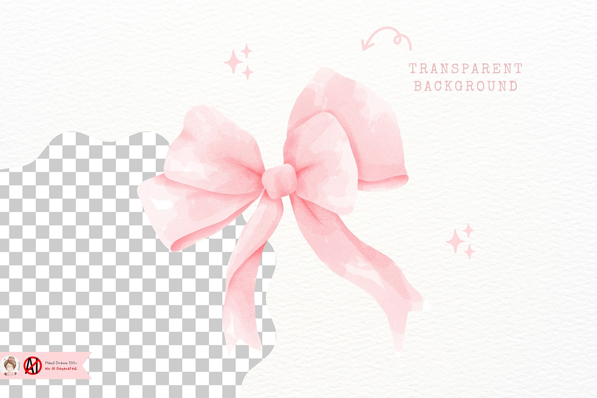 Pink Coquette Ribbon Clipart, an Object Illustration by Chonnieartwork (Photo 2 of 4)
