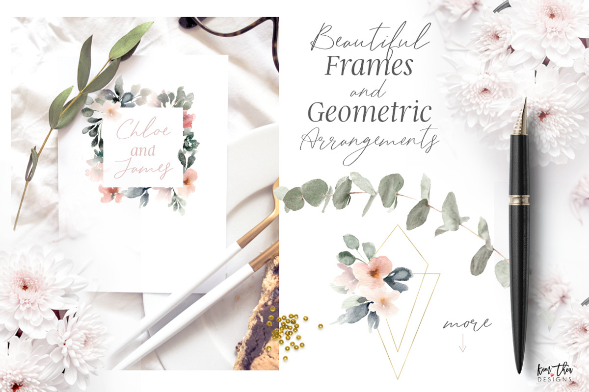 Feminine Abstract Floral Set, an Illustration by Kim Thoa Designs (Photo 4 of 10)