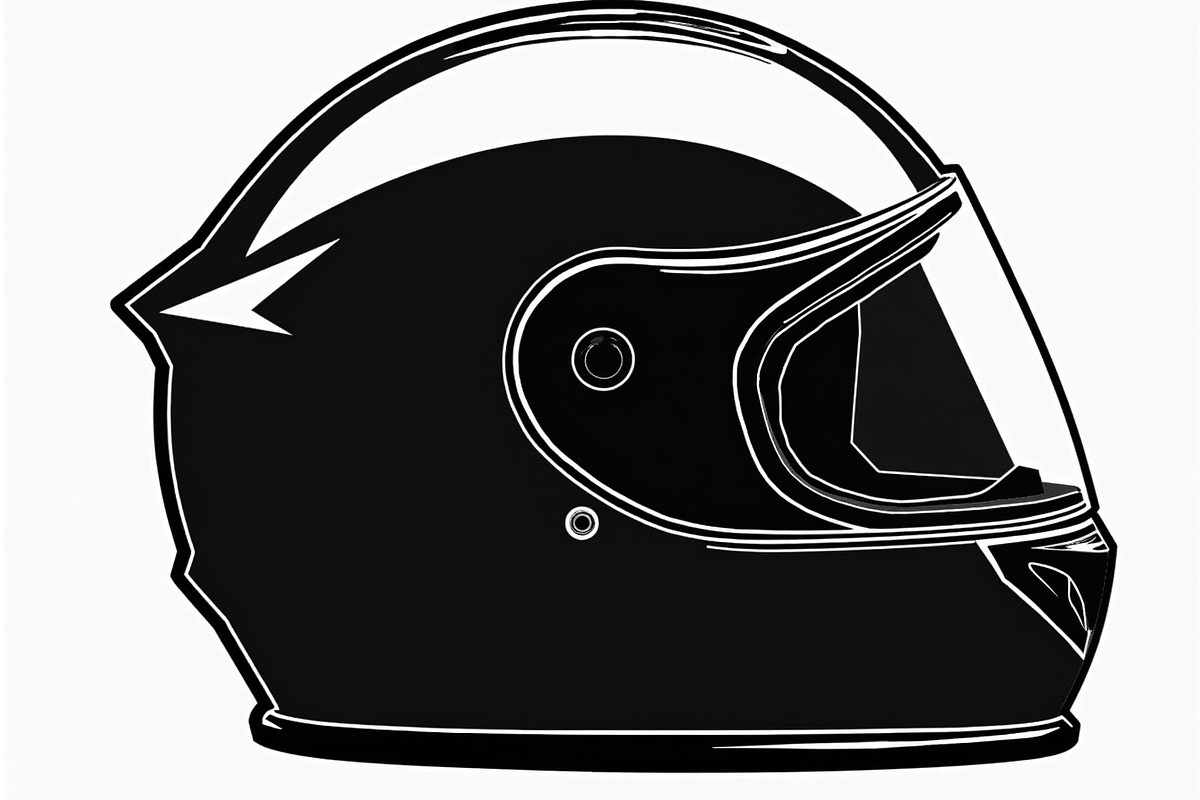 Motorcycle Helmet Silhouette Set, an Illustration by abu67222 (Photo 6 of 7)