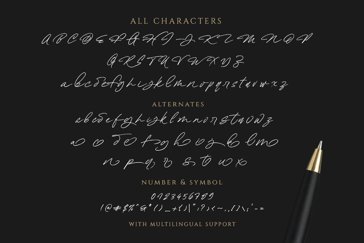 Hollowsky - Signature Script, a Script Font by Letterhend Studio (Photo 9 of 9)