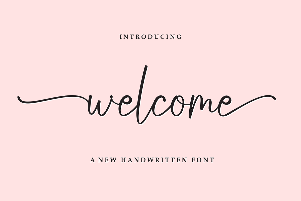 Welcome | Script Font, a Handwritten Font by Scratchones (Photo 1 of 9)
