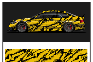 Bold Tiger Stripe Car Wrap