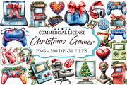 Christmas Gamer Clipart, an Illustration by designcity5 (Thumbnail 1 of 5)
