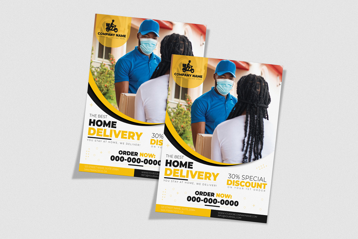 Multipurpose Delivery Service Flyer, a Flyer Template by Designscozy