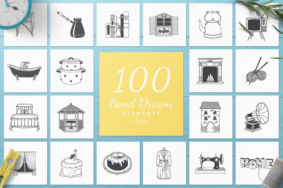 2000 Hand Drawn Elements, an Animal Illustration by Michael Rayback Design (Photo 7 of 29)