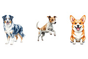Watercolor Dog Clipart Bundle, an Illustration by Pixels.Craft (Thumbnail 3 of 3)