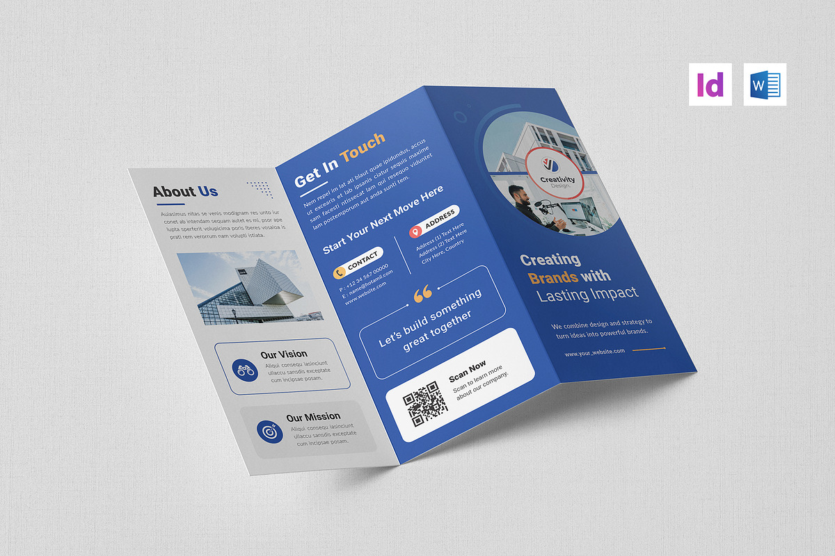 Business Tri-Fold Brochure Template, a Brochure Template by Creativity-Design (Photo 1 of 5)