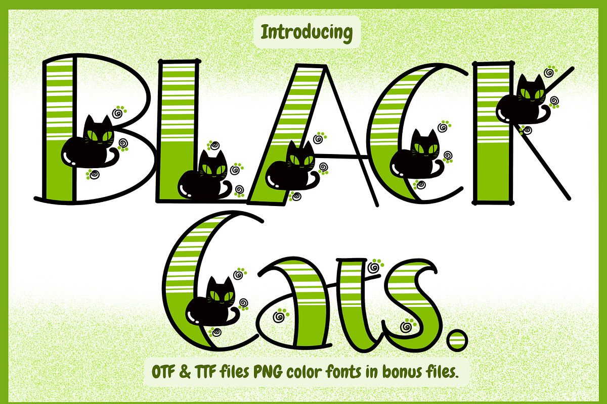 Black Cats-PNG fonts, a Handwritten Font by It me digital art (Photo 1 of 7)