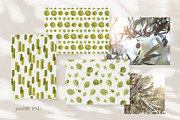 Olive abstract patterns watercolor, a Texture Illustration by YarovaArt (Thumbnail 16 of 21)