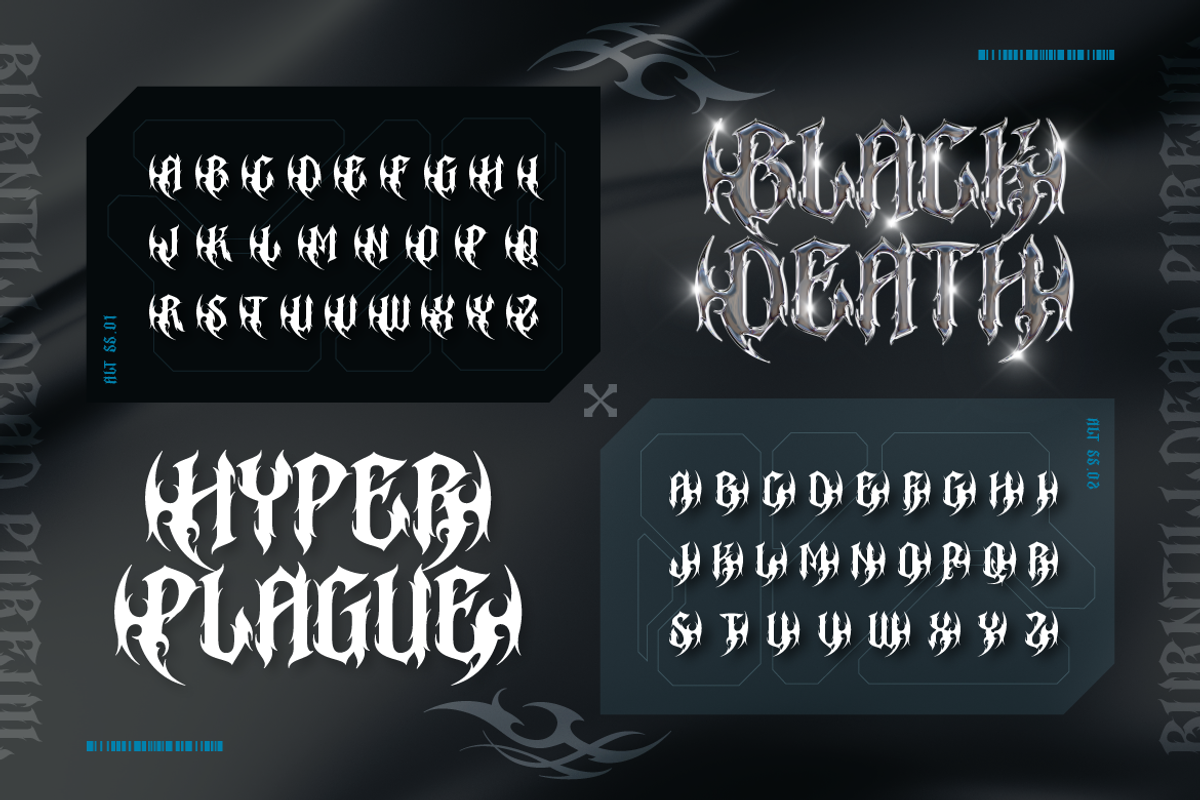 Purevil, a Blackletter Font by Burntilldead (Photo 10 of 13)