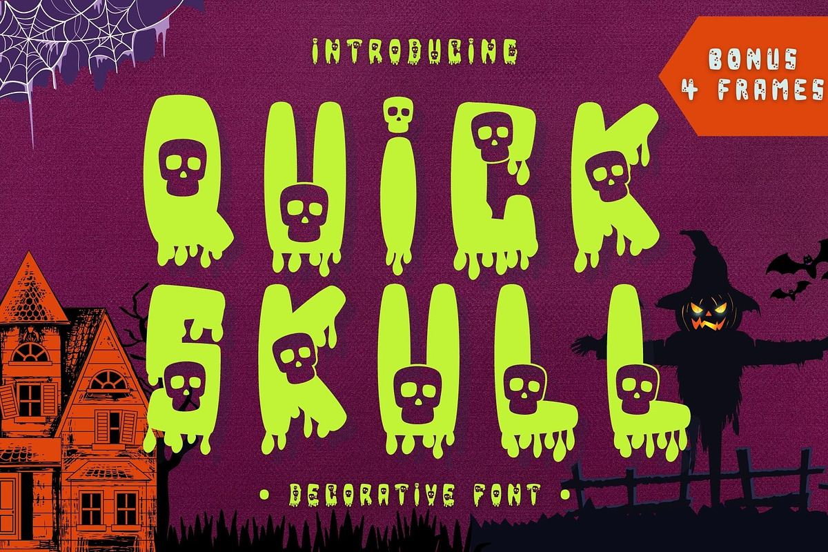 Quick Skull - Decorative font, a Sans Serif Font by Brown Cupple (Photo 1 of 7)