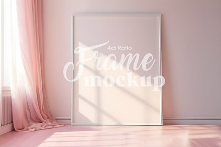 Rosé Room | Frame Mockup 4x5 Ratio, a Household Mockup by isjakimockups
