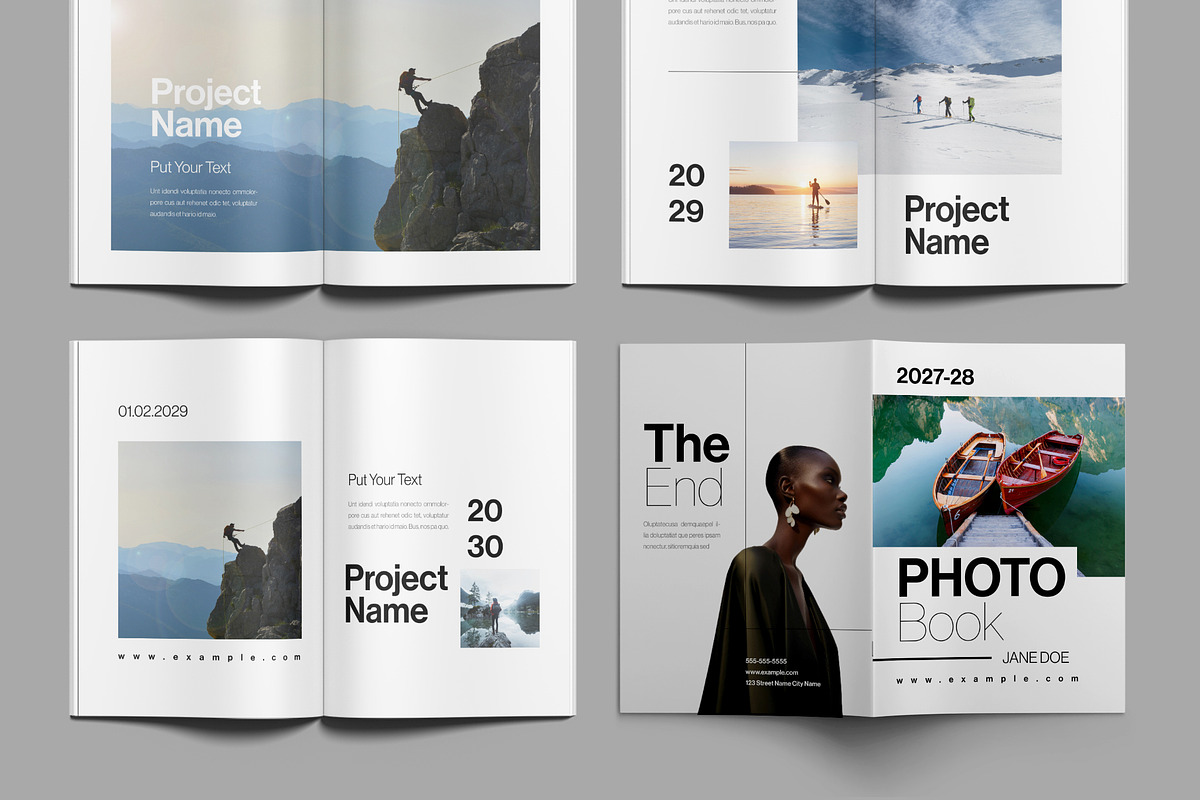Minimalist Photo Book Template, a Magazine Template by ClickPaint_Studio (Photo 4 of 4)