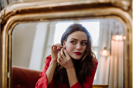Young woman in elegant dress, a Beauty & Fashion Photo by HalfPoint