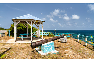 Old cannon and gazebo at a scenic, an Arts & Entertainment Photo by Leonid Andronov