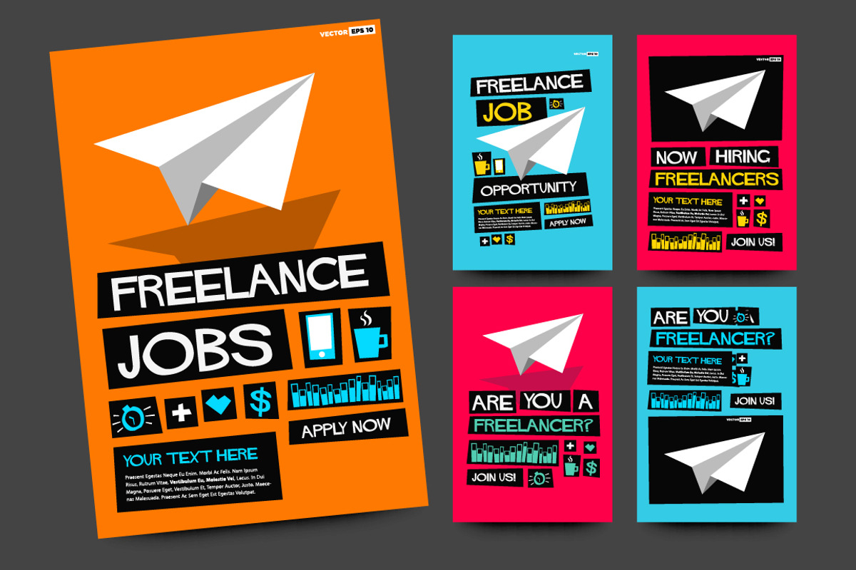 Job Recruitment Poster Templates, a Background Graphic by Orange Graphics (Photo 2 of 2)