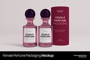 Female Perfume Packaging Mockup, a Packaging Mockup by graphicook