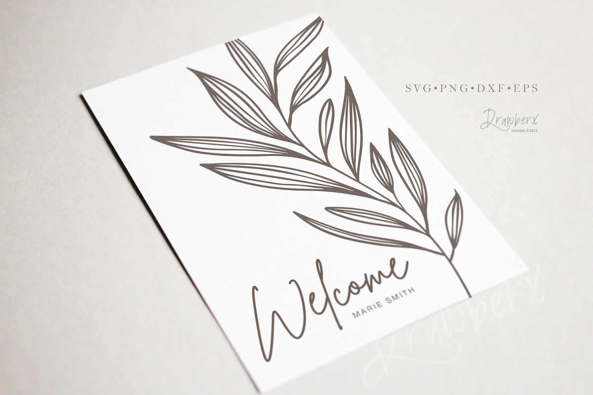 Leaf Branch Border Svg Bundle 013, an Illustration by Drawberx (Photo 2 of 8)