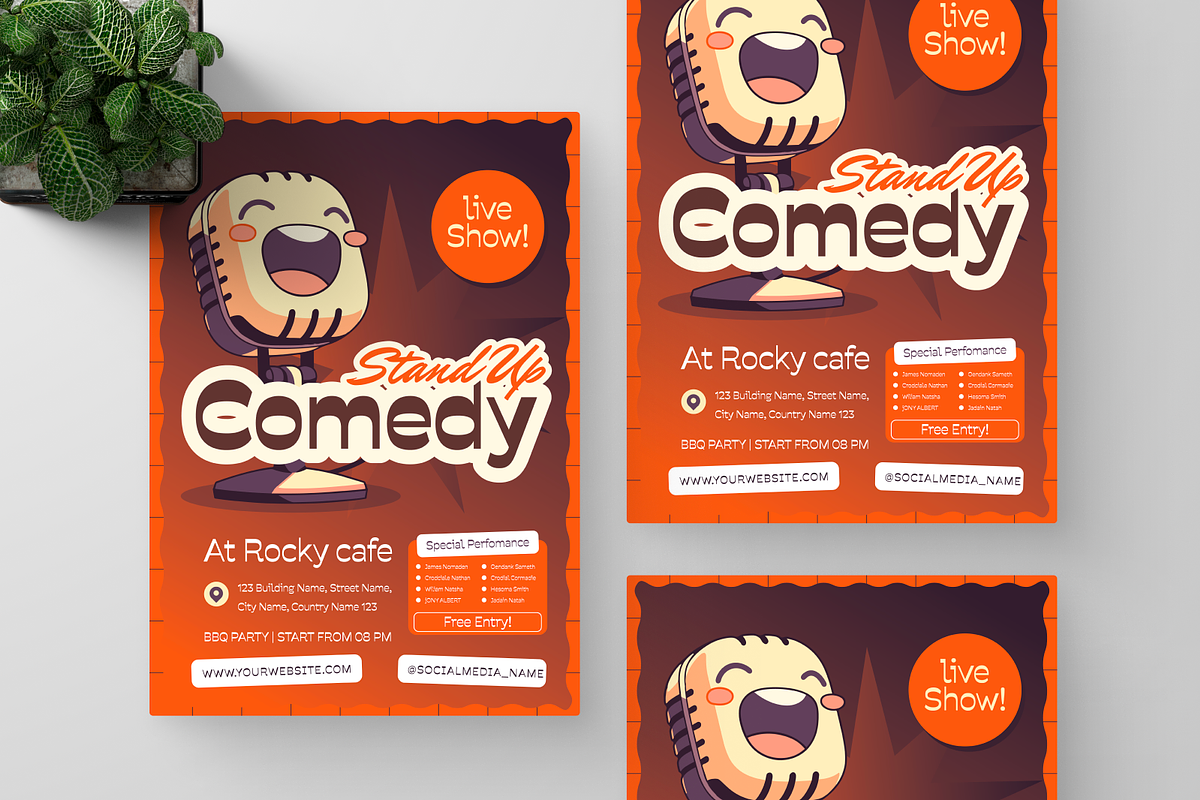 Stand Up Comedy Show Flyer preview 3