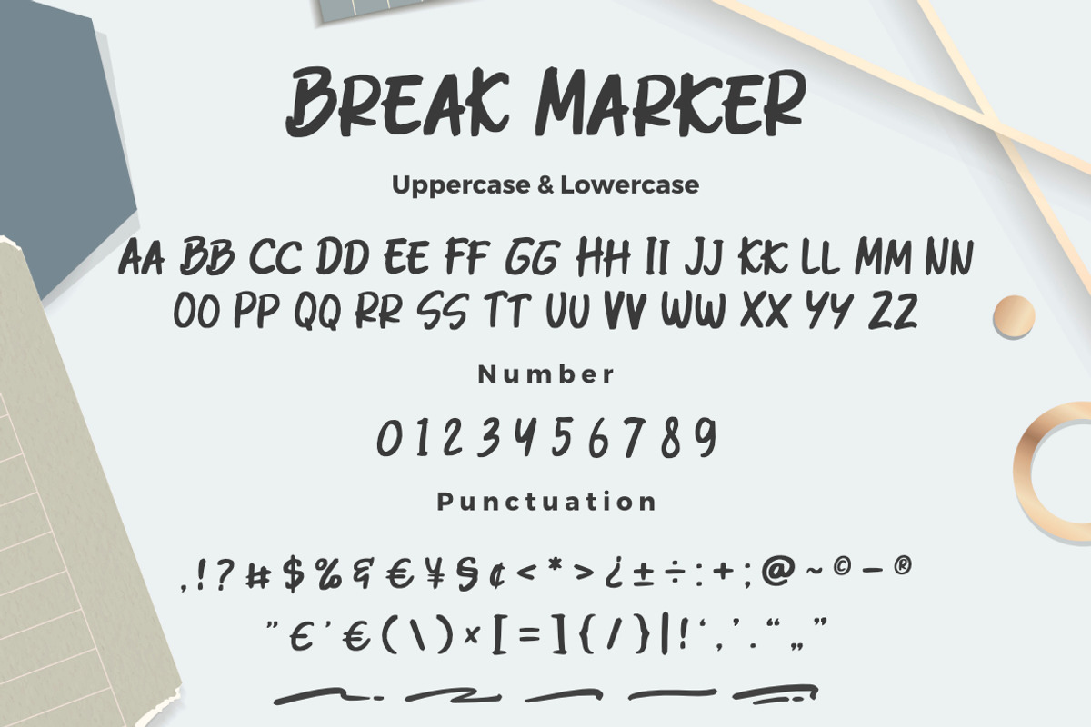 Break Marker Brush Font, a Handwritten Font by Bayuktx (Photo 5 of 8)