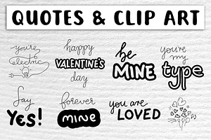 Valentine's SVG Quotes & Clip Art