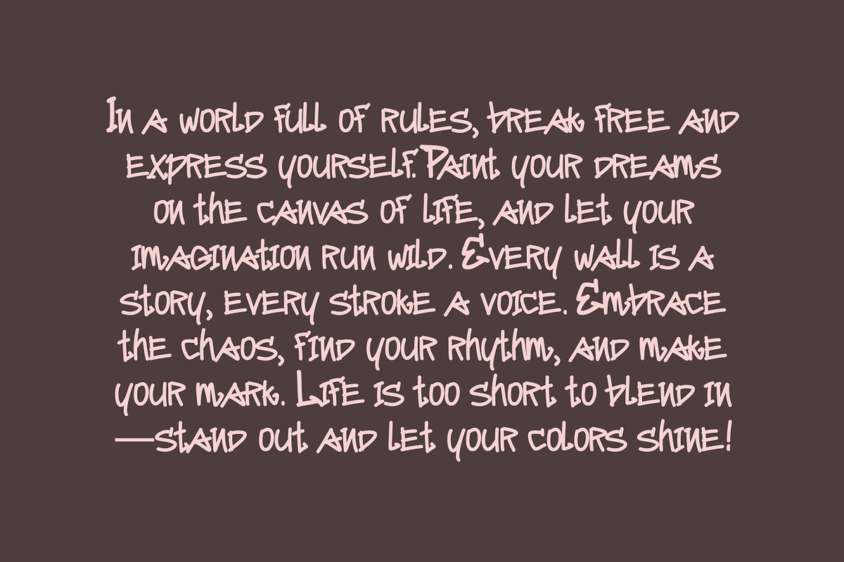Zaplow Graffiti Hand-Drawn Font, a Handwritten Font by BeadyLab (Photo 3 of 8)