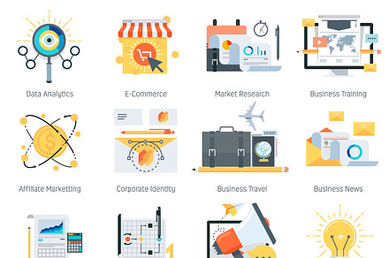 Business and finance icon set preview 2