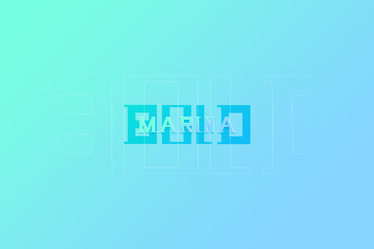 MARINA New BOLD Font