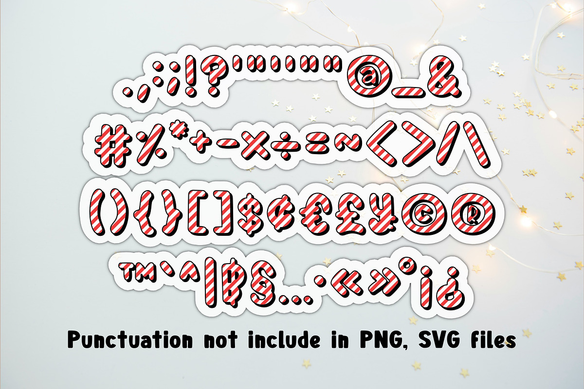 Amber Candy Cane OTF PNG SVG, a Symbol Font by DREAMs Soul G. (Photo 3 of 5)