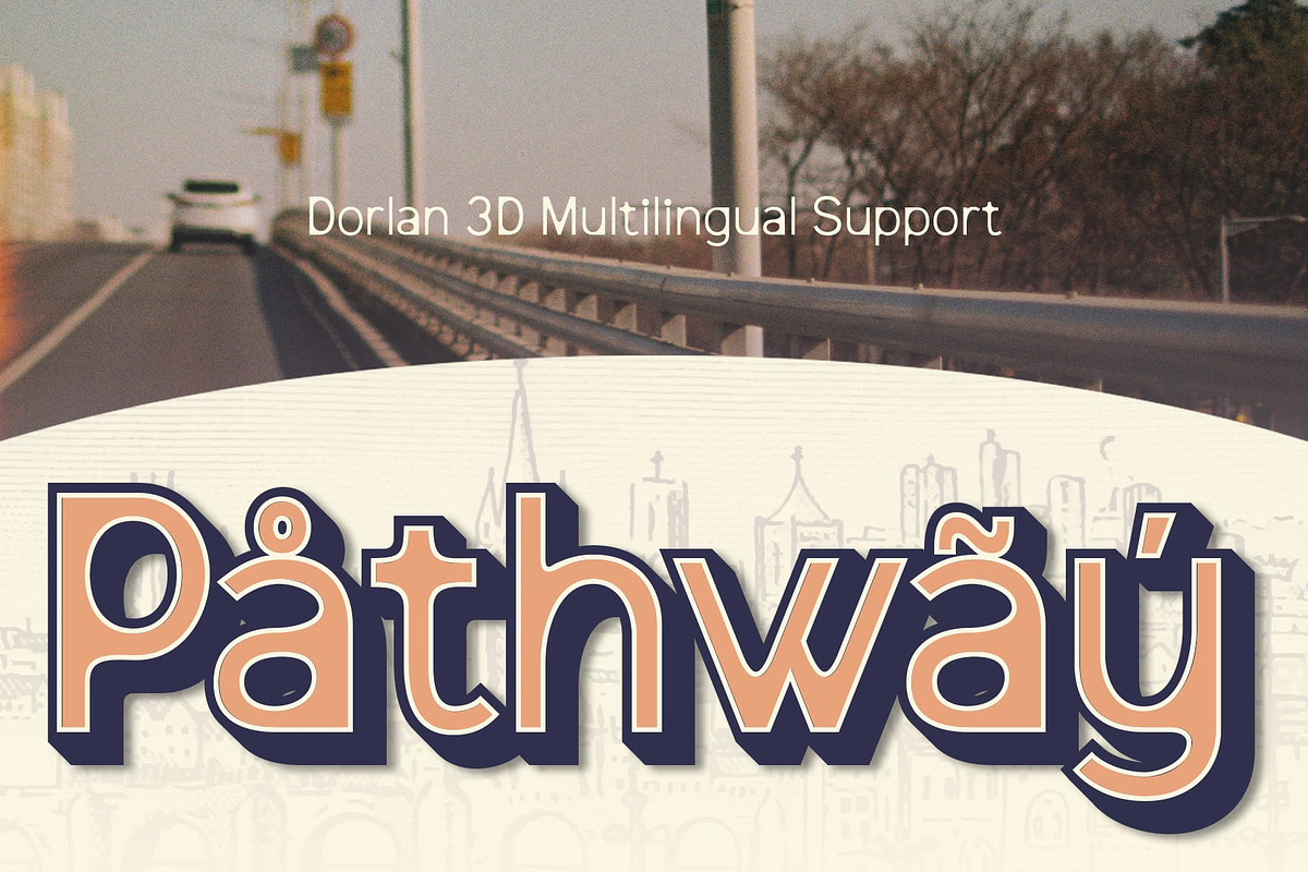 Dorlan 3D, a Sans Serif Font by Craft Supply Co. (Photo 8 of 8)