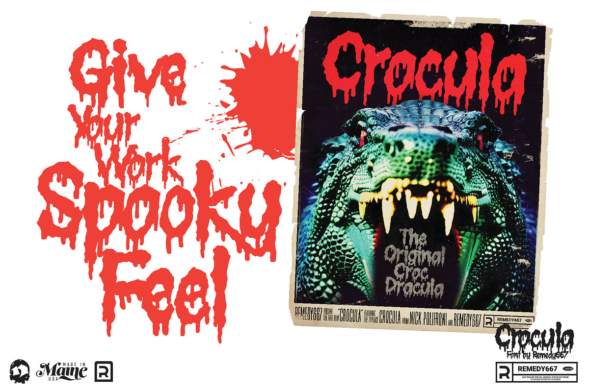 Crocula - Dripping Horror Font, a Handwritten Font by Remedy667 (Photo 3 of 5)