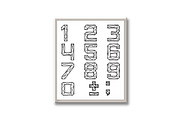 Black numbers on a white background, an Outline Icon by RODINA (Thumbnail 2 of 3)