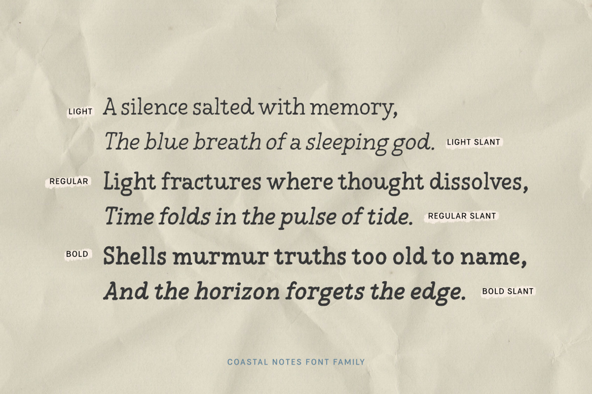 COASTAL NOTES | Typewriter Font, a Handwritten Font by type peace (Photo 5 of 10)