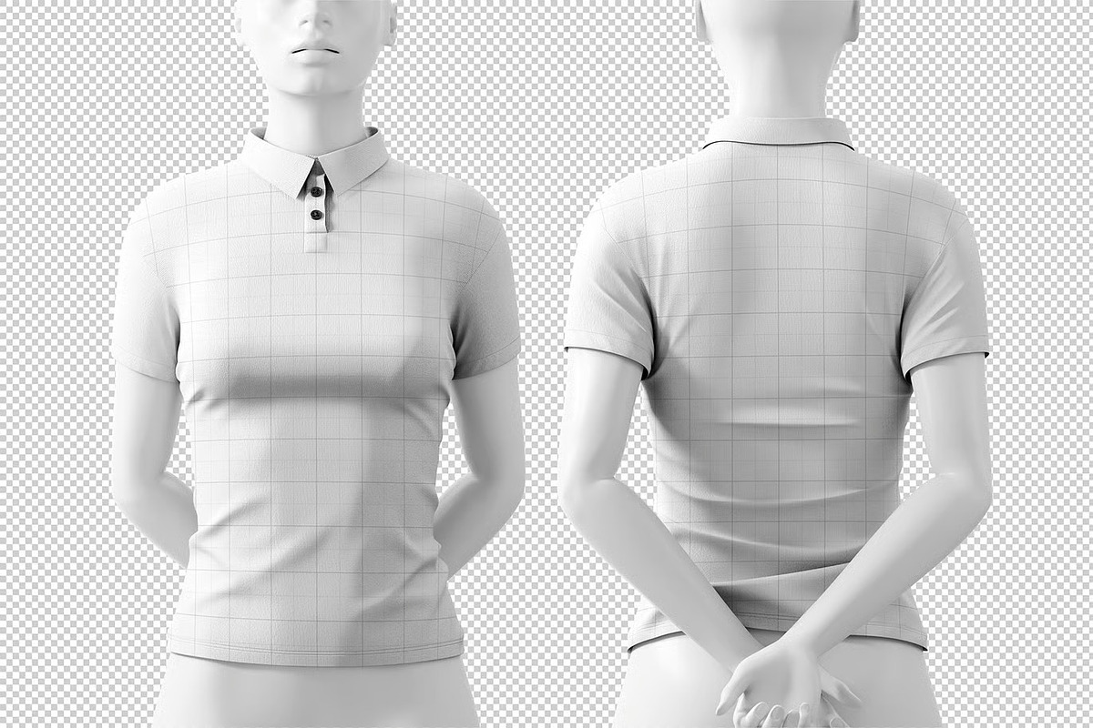 Female Polo Shirt Mockup, a Shirt Mockup by zpackcreative (Photo 3 of 5)