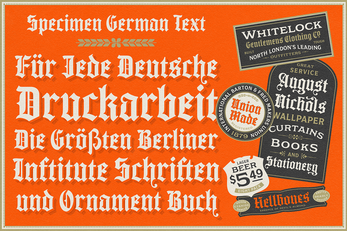 NS Philapost Fonts, a Blackletter Font by Novisouldado (Photo 9 of 9)
