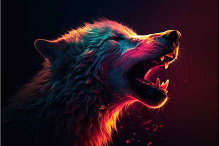 A close up of a wolf with its mouth, an Animal Photo by tilialucida