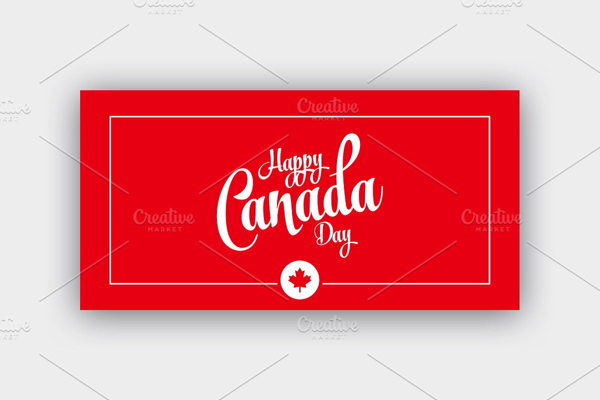 Canada Day Greeting Card Vector Pack, a Background Graphic by Bordo (Photo 6 of 6)