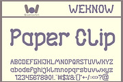 Paper Clip font, a Handwritten Font by weknow (Thumbnail 1 of 8)