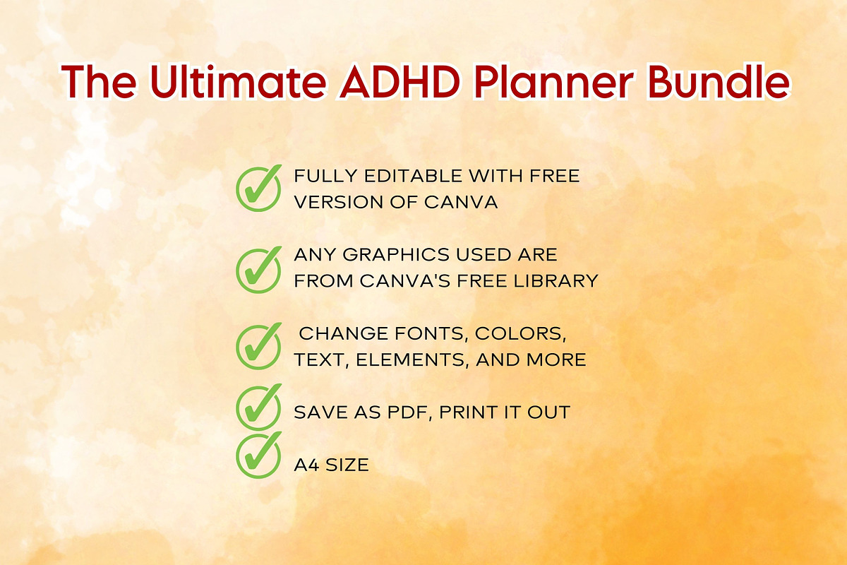 The Ultimate ADHD Planner Bundle, a Marketing Template by Adalin Shop (Photo 7 of 8)