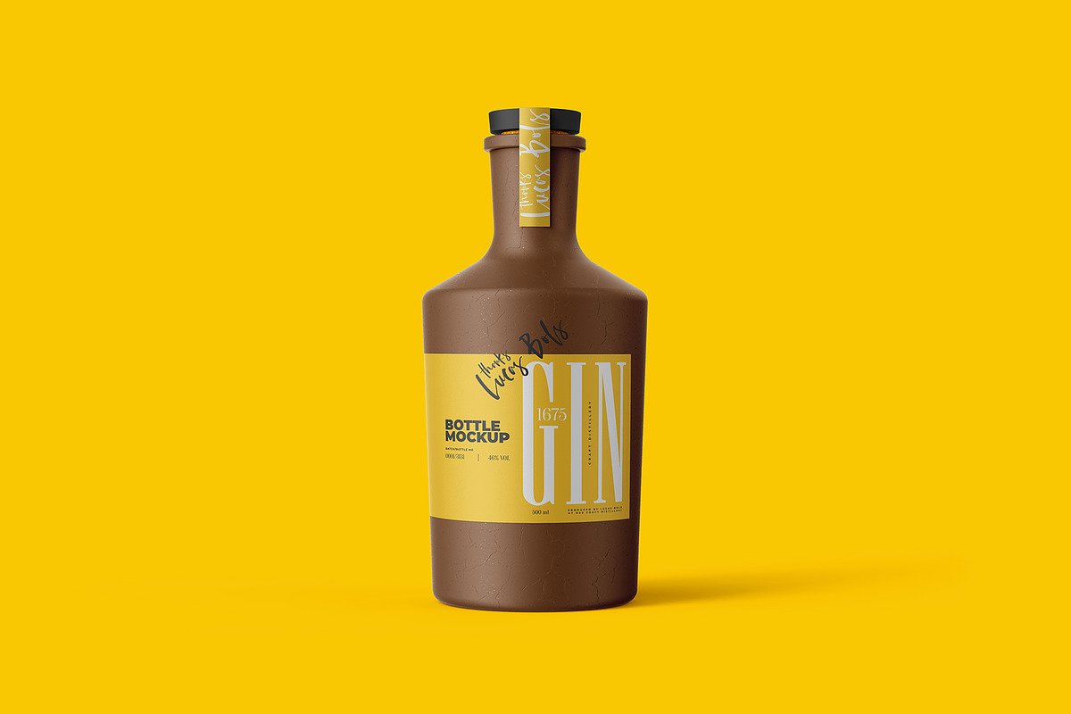 Gin Ceramic Bottle Mockup, a Product Mockup by easymock (Photo 9 of 11)