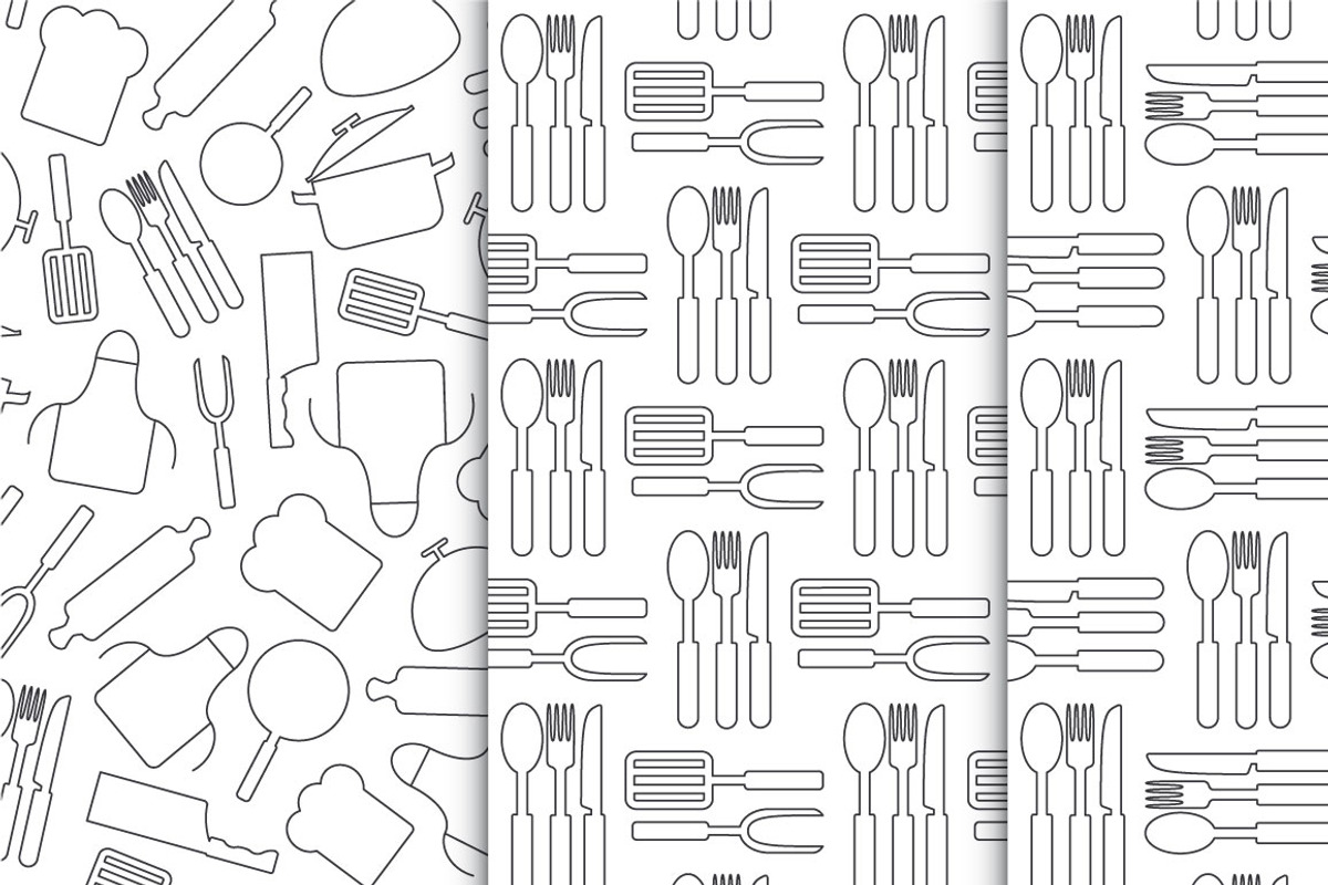 Cooking kitchen patterns, a Pattern Graphic by Yapanda (Photo 1 of 3)
