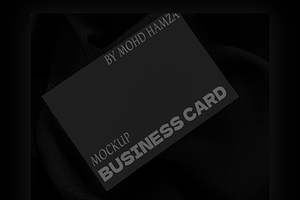 Luxury Black Business Card Mockup PS