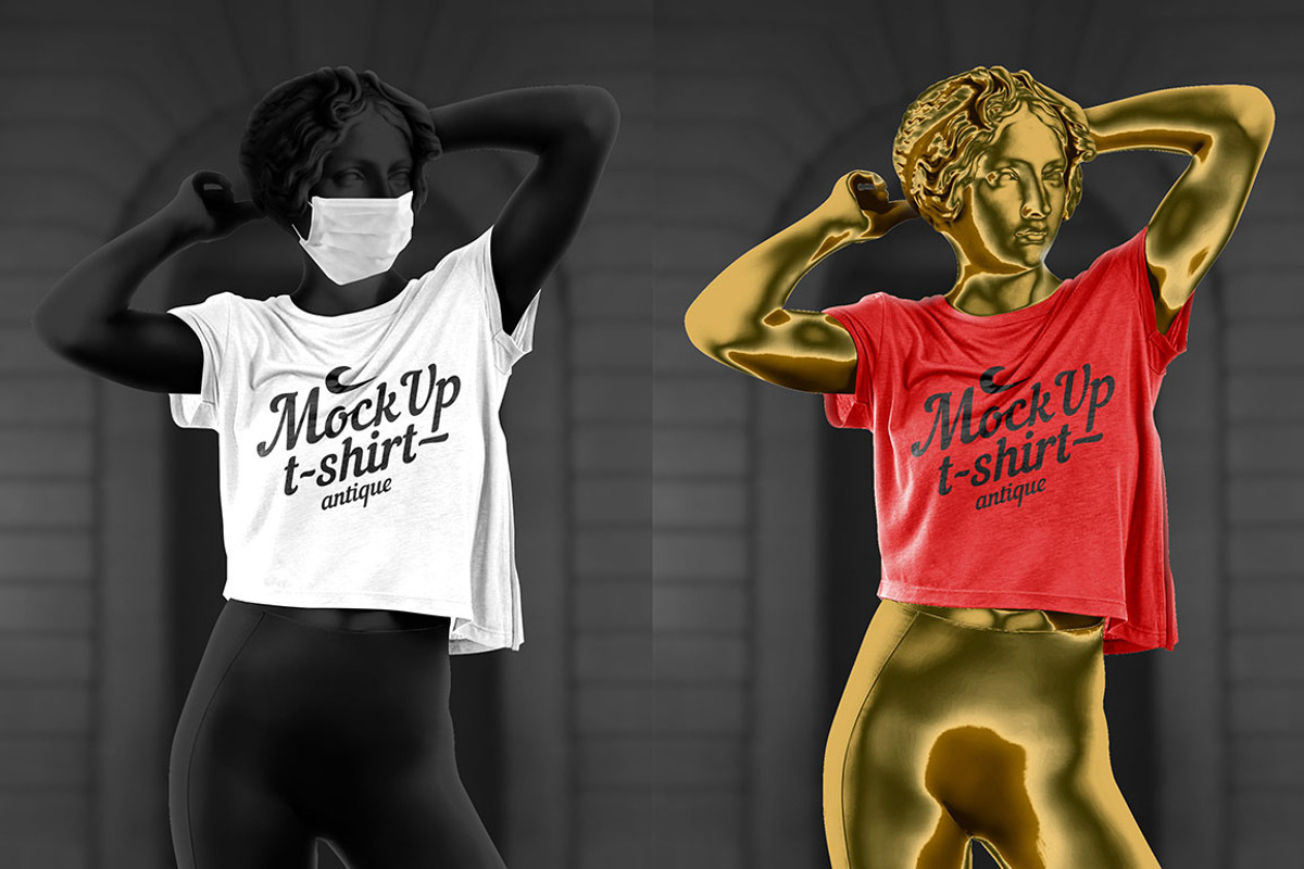 Mockup T-shirt Antique #4, a Shirt Mockup by Sergey Serebrennikov (Photo 3 of 5)