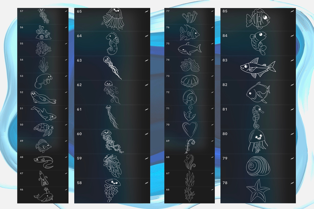 Ocean Life Digital Stamps, a Graphic by Favorites_Art (Photo 7 of 17)
