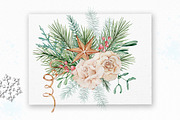 Watercolor Elegant Christmas Clipart, a Seasonal Illustration by SvetaArtStore (Thumbnail 2 of 8)