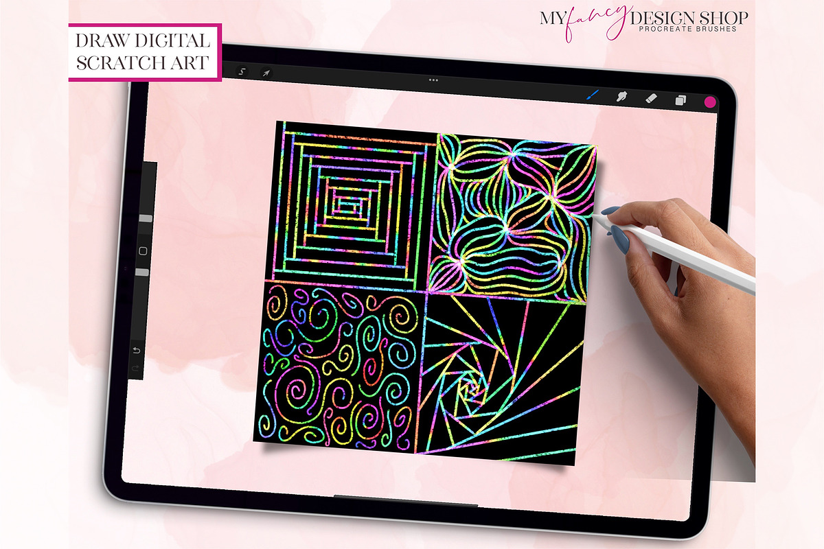 Embossed Texture Procreate Brushes, a Brush Add-On by My Fancy Design Shop (Photo 5 of 9)
