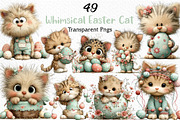 Whimsical Easter Cat Clipart, an Illustration by Craft Nest (Thumbnail 1 of 12)