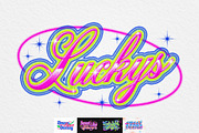 Y2K Airbrush Text Effects, a Layer Style Add-On by Matsero (Thumbnail 1 of 4)