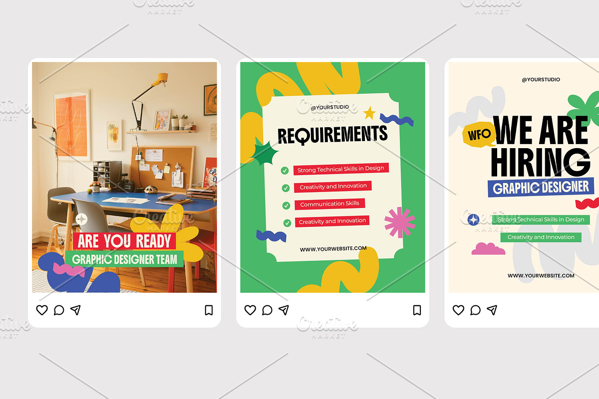 Graphic Designer Hiring - Instagram, a Social Media Template by Izdihaar_Studio (Photo 3 of 4)
