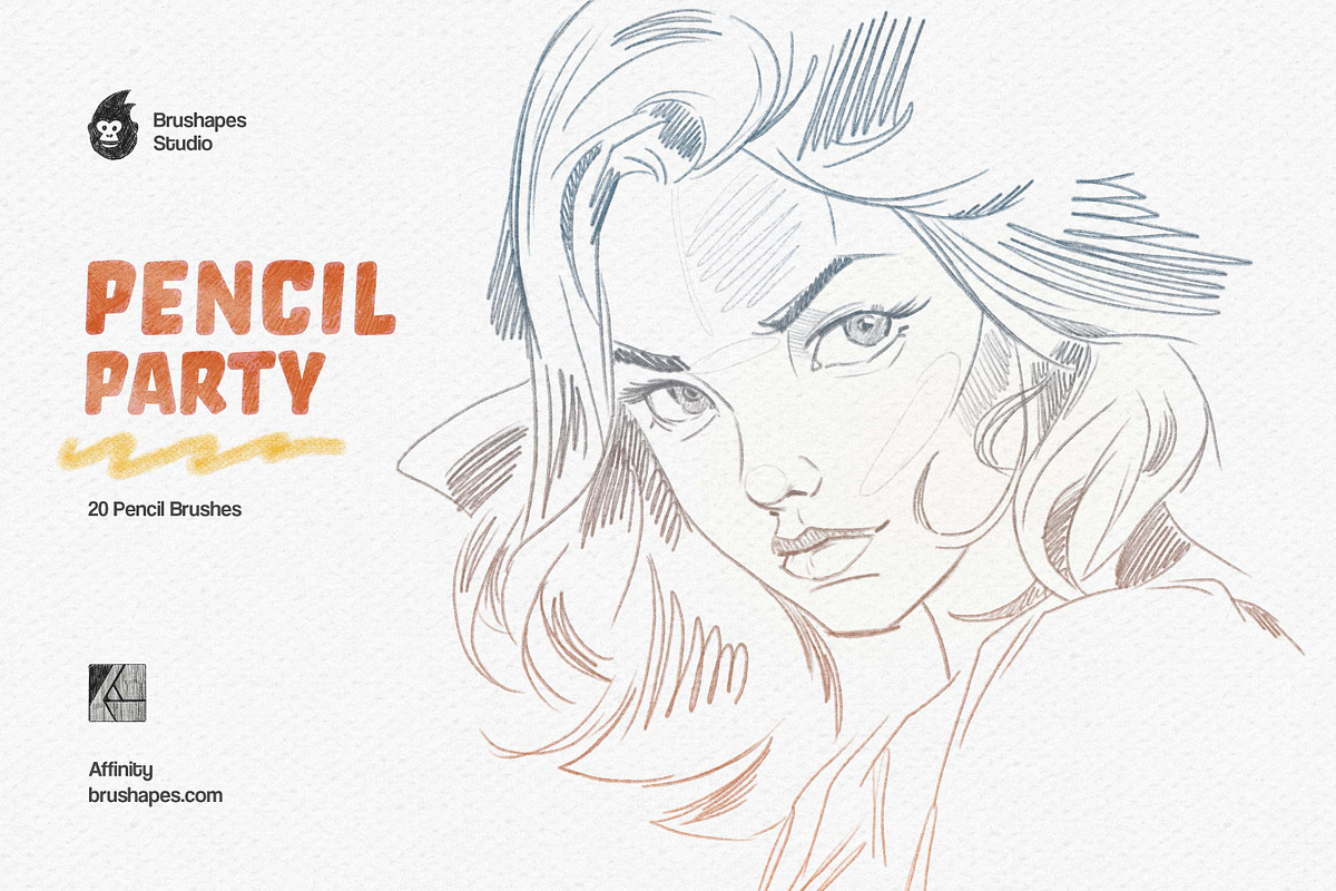 Pencil Party Affinity Brushes, a Brushes & More by brushapes.com (Photo 9 of 10)